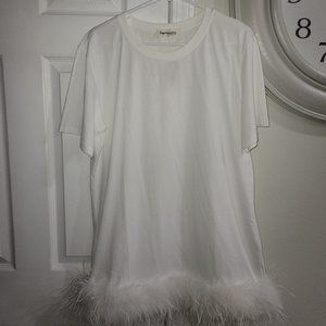Feather T-Shirt Dress